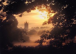Misty morning at Crewe Hall, Cheshire