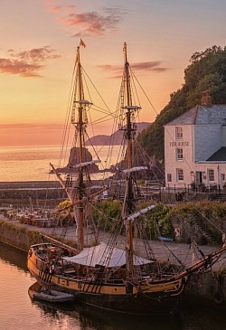 Tall ship sunrise